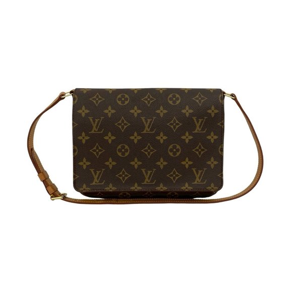 LOUIS VUITTON Vintage Brown Monogram Leather Shoulder Bag - Picture 1 of 10